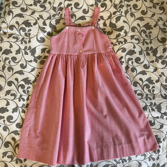 Pink seersucker watermelon dress | Girls size 6 - Picture 2 of 2